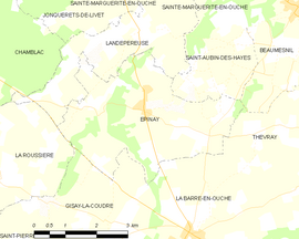 Mapa obce Épinay