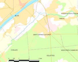 Mapa obce Saint-Gervais-la-Forêt
