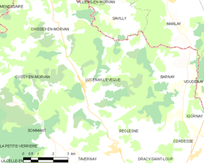 Poziția localității Lucenay-l'Évêque