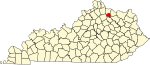 State map highlighting Robertson County