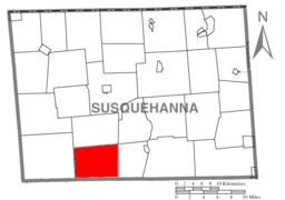 Map of Susquehanna County Pennsylvania highlighting Springville Township.PNG