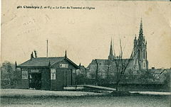 CHANTEPIE - La Gare du Tramway et l'Eglise