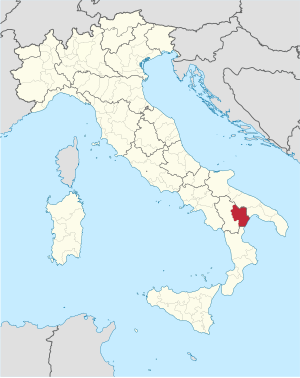 Cherta de la provinzia de Matera