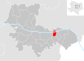 Poloha obce Muckendorf-Wipfing v okrese Tulln (klikacia mapa)