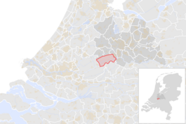 Locatie van de gemeente Lopik (gemeentegrenzen CBS 2016)