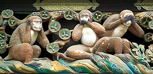 Esculturas de Hidari Jingoro en el santuario Toshogu en Nikko (Japon)