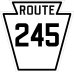 Pennsylvania Route 245 marker