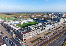 't MAC³PARK-stadion, veurheer 't IJsseldeltastadion, in Zwolle.