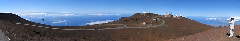 Panoramabillede af Haleakala-vulkanens krater.