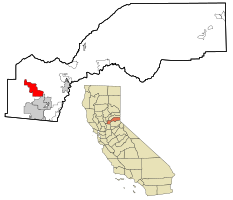 Location in Placer County and the state of کیلی فورنیا