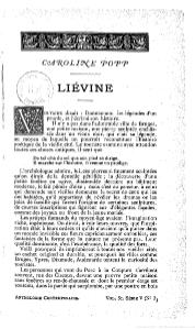 Caroline Popp, Liévine, 1888    