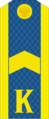 Нашивной погон к повседневной форме одежды курсанта в воинском звании старший сержант, в авиации ВВС, воздушно-десантных войсках ВС России, с 1994 года по 2010 год.