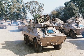 Ratel IFVs of the Cape Town Highlanders Regiment during a mechanised training exercise. Ratel 90 armyrecognition South-Africa 008.jpg