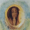 Odilon Redon: Silence, 1911, tặng cho Bảo tàng Nghệ thuật Hiện đại. Tranh sơn dầu trên giấy đã chuẩn bị, 211⁄2 × 211⁄4" (54.6 × 54 cm)