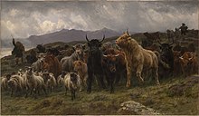 ローザ・ボヌール《ハイランド・レイド（ハイランド牛の道）》(1860)