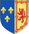 1559–1560 Wappen von Maria Stuart nach der Thronbesteigung Franz II.