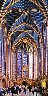 Saint Louis's Sainte-Chapelle represents the French impact on religious architecture. Sainte Chapelle - Upper level 1.jpg