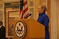 Hillary Clinton delivers remarks to U.S. Embassy staff in 2012