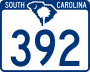 South Carolina Highway 392 marker