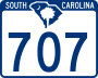 South Carolina Highway 707 marker