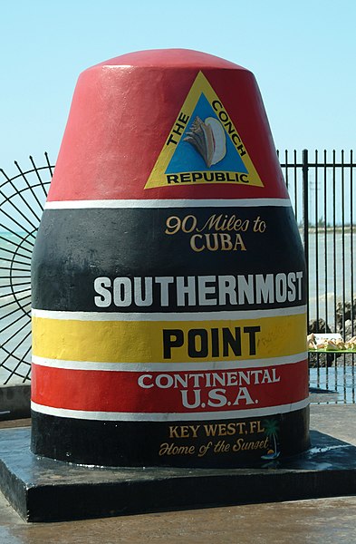 http://upload.wikimedia.org/wikipedia/commons/thumb/7/70/Southernmost_point_key_west.jpg/393px-Southernmost_point_key_west.jpg