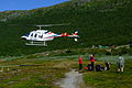 Helikopter am Landeplatz