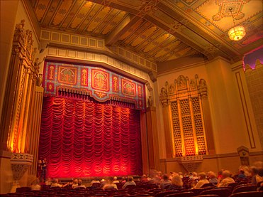 Interior view with curtain down