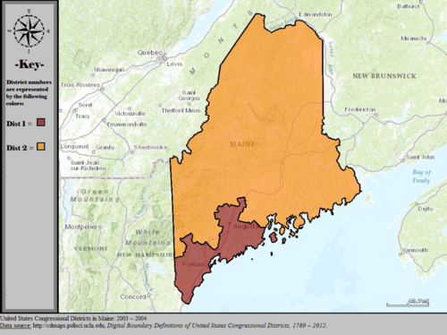 United States Congressional Districts en Majno, 2003-2004.
tif