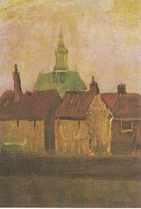 Cluster of Old Houses with the New Church in The Hague, 1882, Private collection (F204)