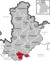 Lage der Gemeinde Weißenbrunn im Landkreis Kronach