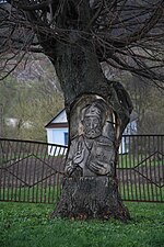 Tree carved icon