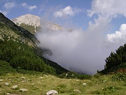 low clouds in a mountain