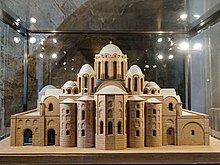 Before its reconstruction in the 18th century, St. Sofia in Kiev was a prime example and a model for all churches in Kievan Rus Sofiis'kii sobor 43.jpg