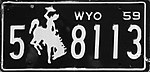 Номерной знак Вайоминга 1959 года.jpg