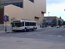 An AATA bus in front of the Blake Transit Center AATA Bus.JPG