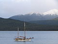 Un bateau sur le Lac Te Anau