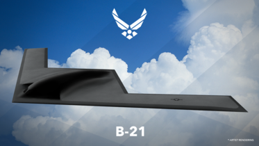 The expected look of the B-21 Raider, but the main color was later switched to light gray.