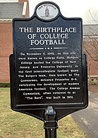 Birthplace of College football plaque (cropped).jpg