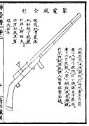 Un moschetto a retrocarica con canne intercambiabili - ill. in Shenqipu (1598).