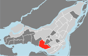 Lage von Lachine in Montreal