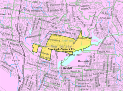 Census Bureau map of Emerson, New Jersey