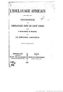 Charles Lavigerie, L’Esclavage africain, 1888    