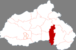 موقعیت شهرستان گوانگزونگ در نقشه