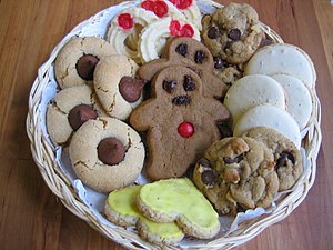 English: Plateful of Christmas Cookies