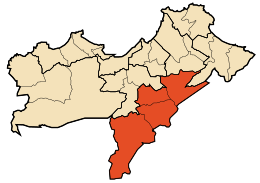 Distretto di Oued Tlelat – Mappa