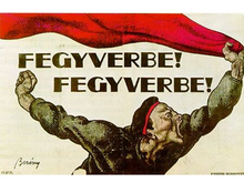 Hungarian Communist propaganda poster from 1919 reads: "To Arms! To Arms!" Fegyverbe!.png