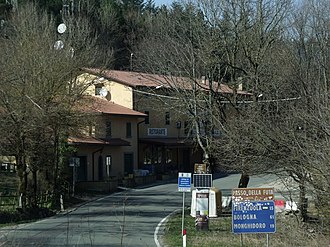 Der Futapass in Fahrtrichtung Bologna