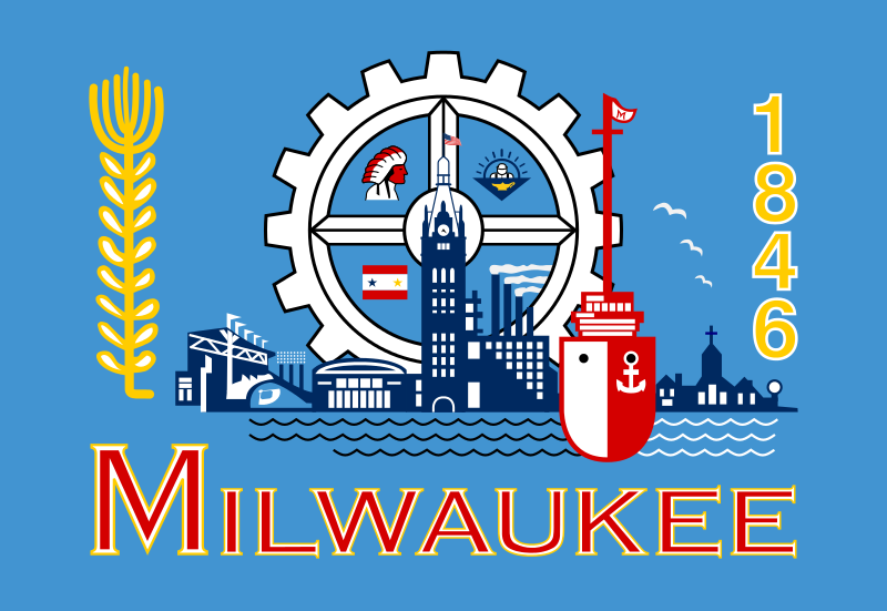 Image of the Milwaukee city flag. 
