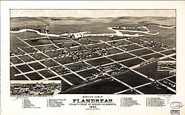 Flandreau yn 1883.