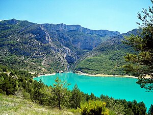 English: View of the entrance to the Verdon Go...